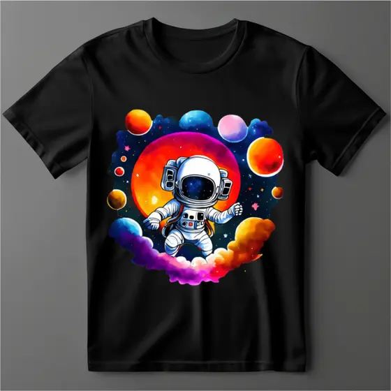Blusa Camiseta Tema Astronauta   Unissex Postagem Rápida. 100% Algodão - Envio Rapido Premium