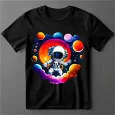 Blusa Camiseta Tema Astronauta Unissex Postagem Rápida. 100% Algodão - Envio Rapido Premium