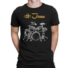 T-shirt 30.1 Camiseta Masculina Premium 100% Algodão Cristã Evangélica Louvor Bateria Baterista Jesus Envio Imediato PRO