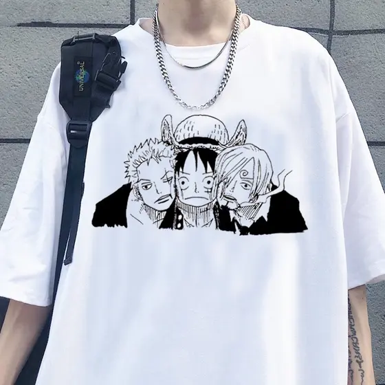 Blusa Camisa Camiseta Anime Zoro Luffy Sanji  Básica Masculina Feminina  100% Algodão - Envio Rapido Premium