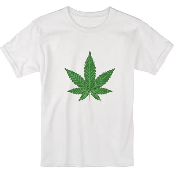 Blusa Camiseta Folha de Maconha Cannabis 100% Algodão - Envio Rapido Premium