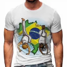Blusa Camiseta Capoeira Dança Cultura Gingado Berimbau A 100% Algodão - Envio Rapido Premium