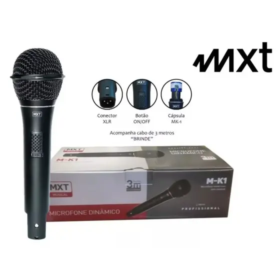 MICROFONE DINAMICO COM FIO - MOD: M-K1