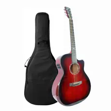 VIOLAO ELÉTRICO 41" SONN COM EQUALIZADOR + CAPA FOLK ACOLCHOADA AVS COM ALÇAS