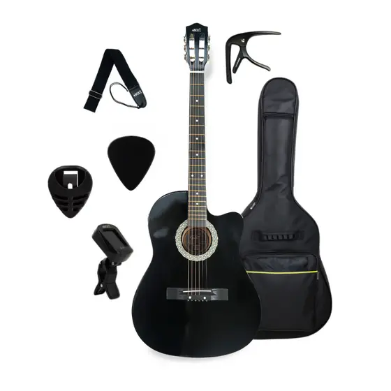 KIT VIOLAO ELETRICO + CAPA+ CAPOTRASTE + AFINADOR + ALÇA+ PORTA PALHETA+ PALHETA BRINDE