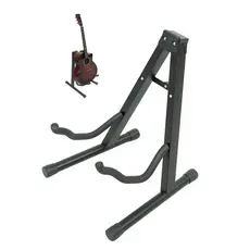 Suporte de Chão SONN para Violão e Guitarra Dobrável Multiuso em Metal Espuma e Pés Emborrachados compacto