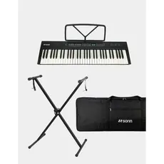 Teclado musical + capa e suporte Sonn 61 Teclas + Capa grande+ Suporte teclado 300 Timbres e Ritmos Função sustain
