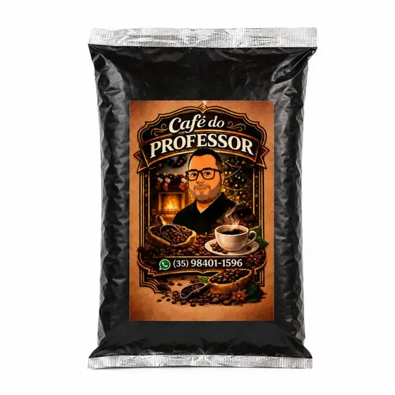 Café Do Professor Torrado E Moído 500g Café Forte Artesanal Aroma Intenso Meio Kg