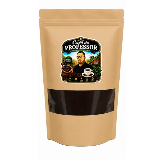 Café Gourmet 100% Arábica Premium Sul de Minas Torrado e Moído Torra Média Sabor Intenso 500g
