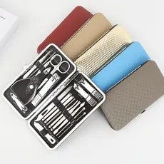 Kit Manicure Completo com Estojo Portátil 12/16/19 Peças Cortador de Unha Alicate Tesoura Pinça