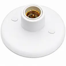 Plafon E27 Para Lâmpada Soquete Teto Parede Base Branco