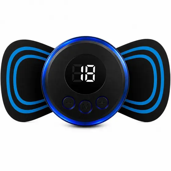 Mini Massageador Elétrico EMS Profissional Recarregável USB 8 Modos 19 Intensidades Alívio da Dor Muscular Relaxante