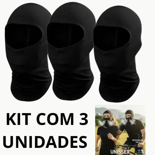 Toucas Ninjas Balaclava Touca Proteção Motoqueiro Frio Calor kit com 3 unidades