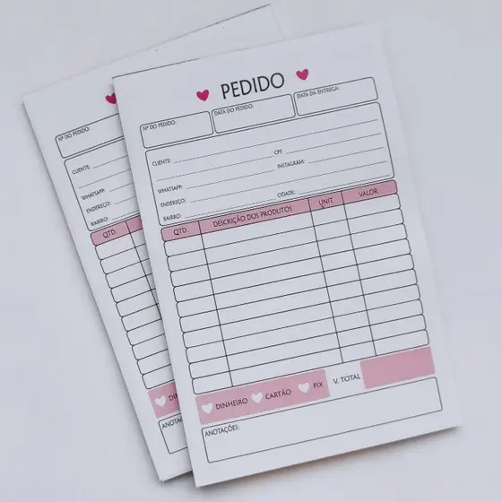 Bloco / Talão para Pedido 100 folhas