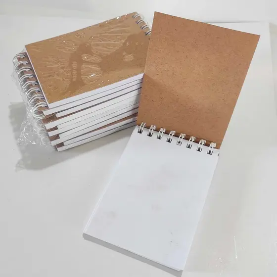 Kit 40 Blocos Anotação Rascunho Espiral 10x7cm - 50 Folhas