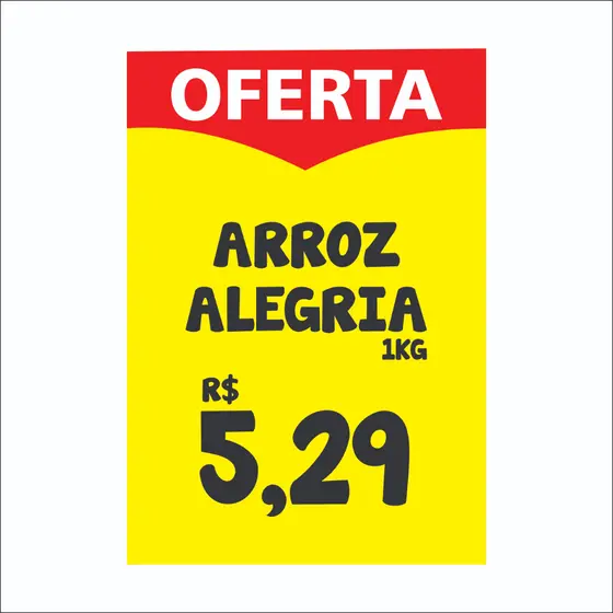KIT Cartaz Oferta A4 Papel Oficio Oferta 21x30cm - 100 Unid