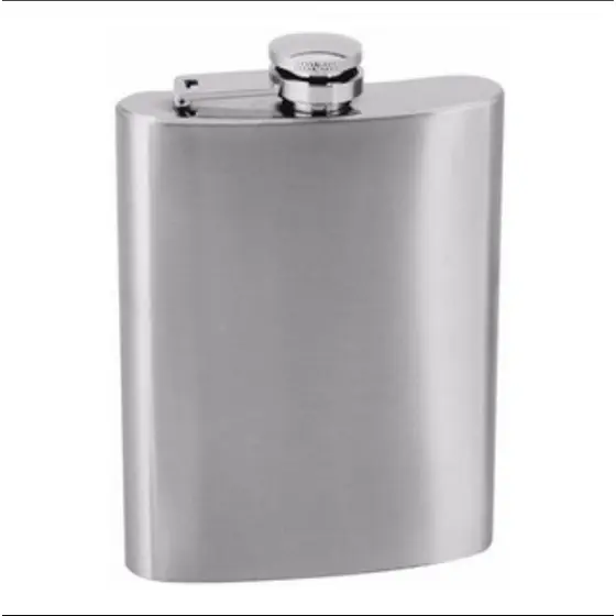 Cantil De Bolso Porta Bebidas Aço Inox Bolsa 500ml Couro