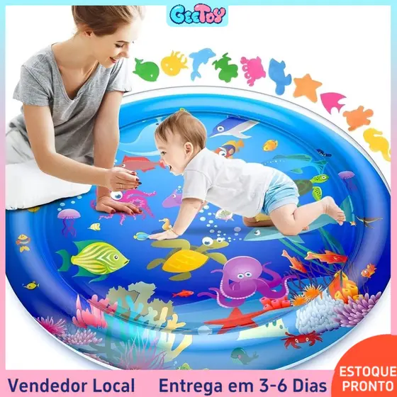 Colchão Inflável de Qualidade Superior para Estimulação Sensorial e Desenvolvimento Motor do Bebê