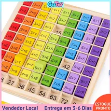 Montessori Brinquedos Educativos De Matemática , Gráfico De Tabela De Multiplicação , Quebra-Cabeça , Para Crianças Bebê