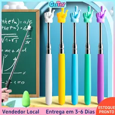 Bastão Guia de Leitura com Dedo Design Retrátil para Professores e Crianças Apontador para Quadro Branco