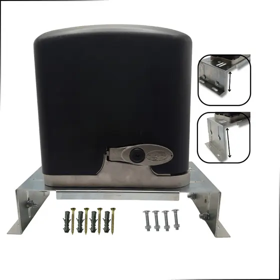 kit Suporte Motor Portão Deslizante Base Chão Reforçado Ajustável Universal PPA Rossi Garen Peccinin