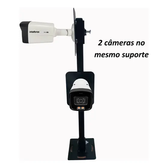 Suporte para instalação de camera de segurança com 2 cabeças