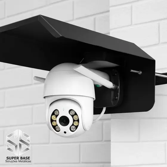 Protetor Para Câmera Bullet Wi-Fi Intelbras Hikvision Externa Aço Preto Contra Sol Chuva Segurança