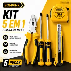 Kit Ferramentas 5 Peças | Resolva Reparos Rápido e Fácil