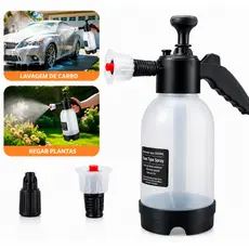 Pulverizador Manual de Espuma 2L Bico Regulável Lavagem Carro Jardim Banheiro Multiuso