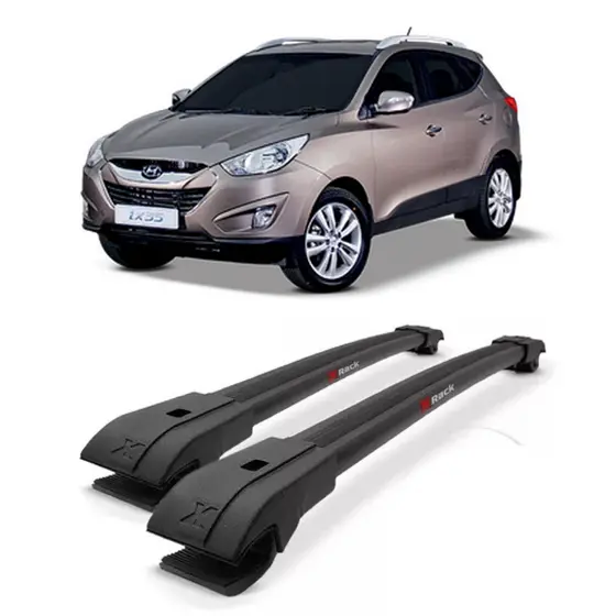 Rack De Teto Travessa Bagageiro Hyundai Ix35 Todos os Anos Alumínio