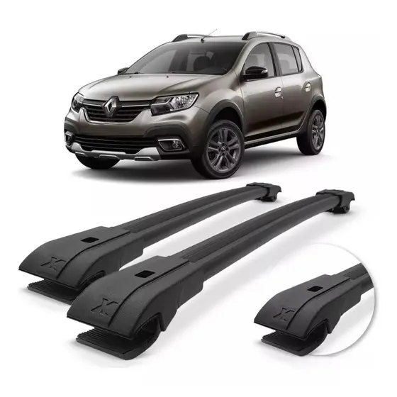 Rack De Teto Travessa Bagageiro Renault Sandero Stepway Alumínio