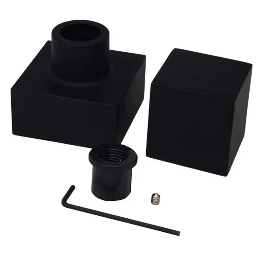 Acabamento Quadrado Preto Fosco Para Registro Metal Padrão Deca