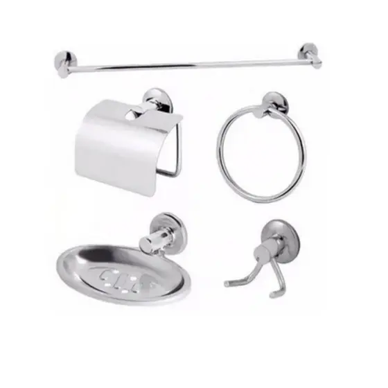 Kit Stander Para Banheiro 5 peças Cromado