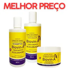 Kit Crescimento Capilar Biovin-A Força de Cavalo Vivance Cosméticos 3x300ml