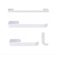 Kit De Acessórios Para Banheiro 4 Peças Mod. Plus Branco