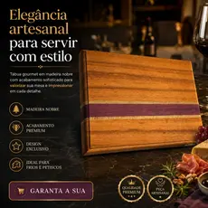 Tábua Gourmet Prime 28x19 Madeira Natural Muiricatiara