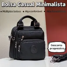 Bolsa feminina nylon impermeável vira mochila transversal tiracolo leve 3em1