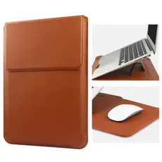 Capa de Couro PU Multiuso para  13-16 Polegadas com Suporte para Escritório e Estudo