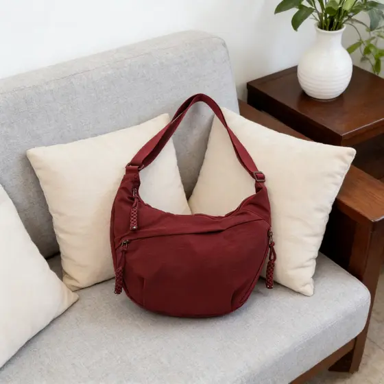 Nova Bolsa Transversal De Nylon Repelente De Água Para Mulheres Bolsa Unissex Transversal Regulável Média Em Nylon
