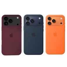 capa Capinha silicone Case proteção câmera LARANJA AZUL PREMIUM Para iPhone 17 17Air 17pro 17promax