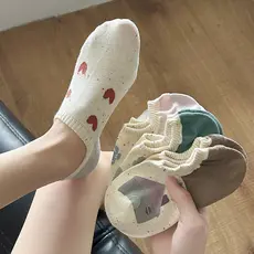 3/6/12 pares de Meias femininas fofas com estampa de desenhos animados – Meias soquete invisíveis confortáveis