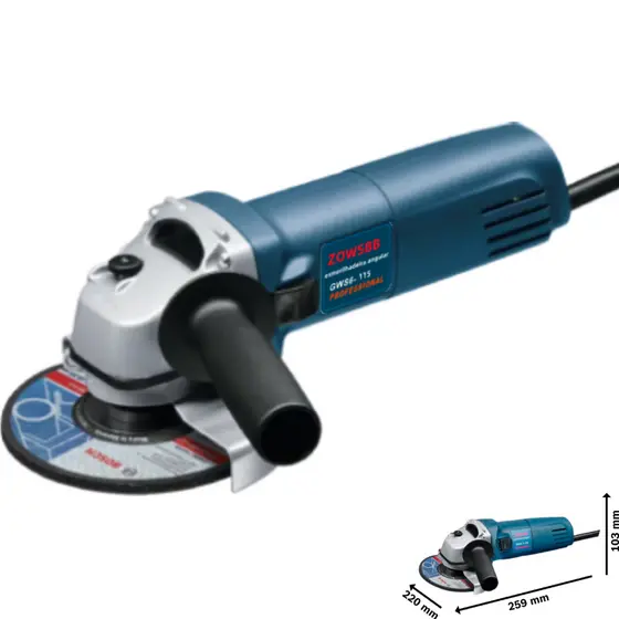 Esmerilhadeira Lixadeira Angular Genérica Bosch 980W Serra elétrica Ferramentas elétricas