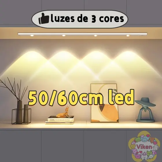 60CM Luz LED Sem Fio sensor De Inteligente Do Guarda-Roupa Quarto De Conveniência Carregamento USB