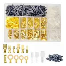 Terminais De Conectores 2,8/4,8/6,3mm Crimpagem Macho Fêmea Cor Ouro/Prata