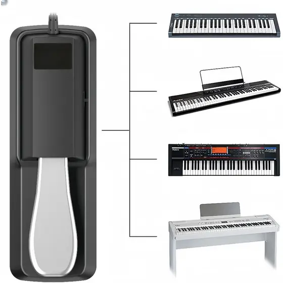 Pedal Sustain Teclado Universal Yamaha Roland Durável Resistente