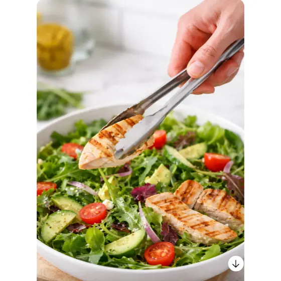 Kit Com 5 Pegadores de Massas Saladas Inox 20cm Macarrão Churrasco Multiuso