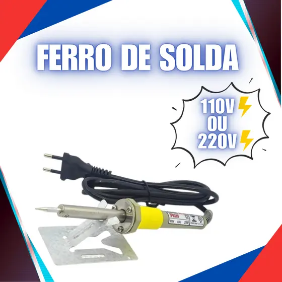 Kit Ferro De Solda Com Estanho 60W Soldador 110v 220v Resistente