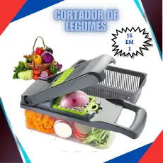 Fatiador Profissional Multifuncional De Aço Inoxidável 16 Em 1 Para Vegetais/Frutas/Legumes