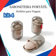 Saboneteira Portátil Para Viagem Porta Sabonete Com Drenagem Interna Tampa Vedada Não Vaza