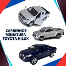 toyota hilux miniatura com luz e som colecionável carro ferro 1:32 metal brinquedo coleção adulto infantil